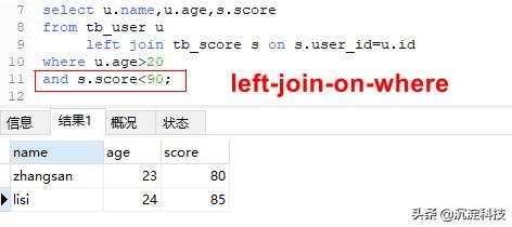 SQL left join-on-and 与 left join-on-where 的区别